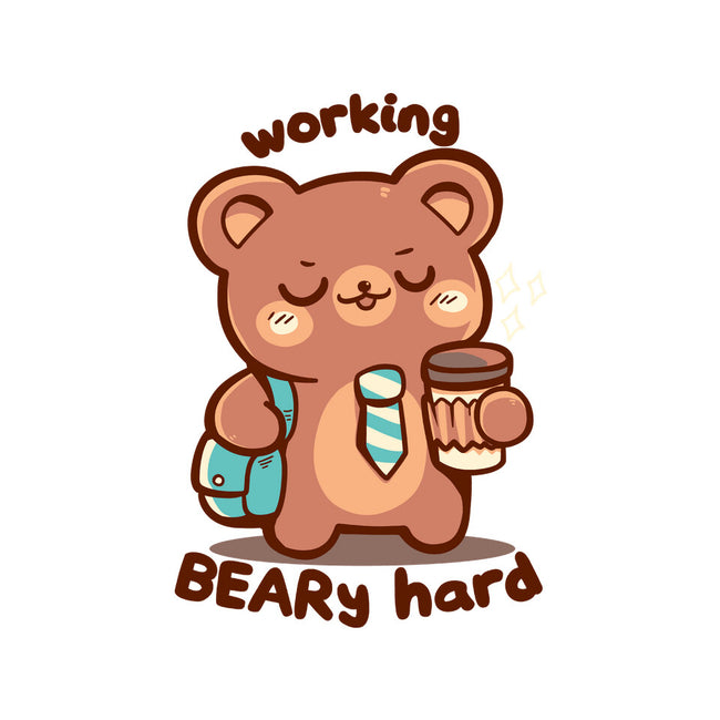 Working Beary Hard-None-Polyester-Shower Curtain-TechraNova