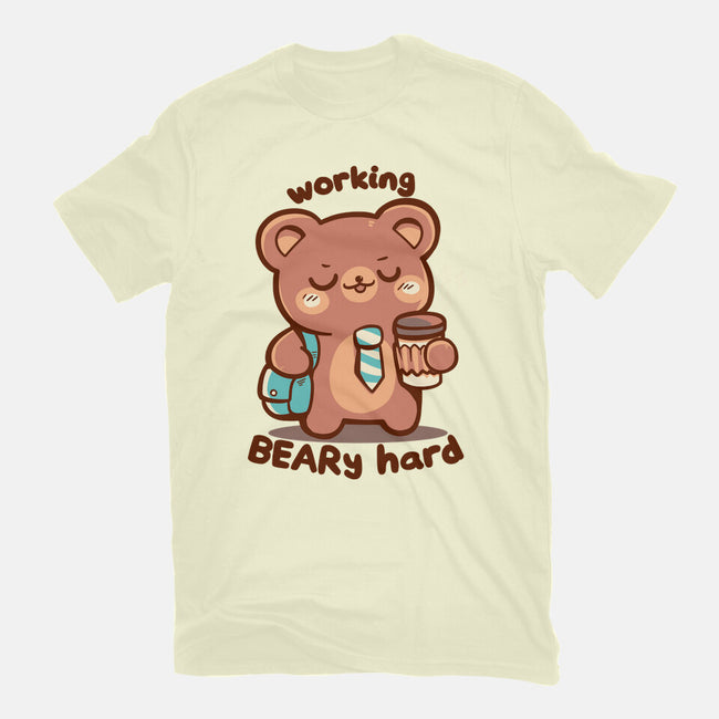 Working Beary Hard-Mens-Basic-Tee-TechraNova
