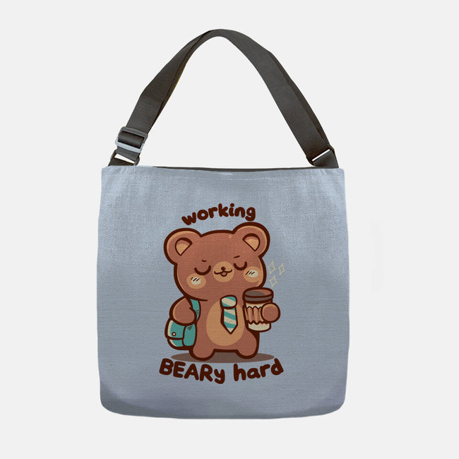 Working Beary Hard-None-Adjustable Tote-Bag-TechraNova