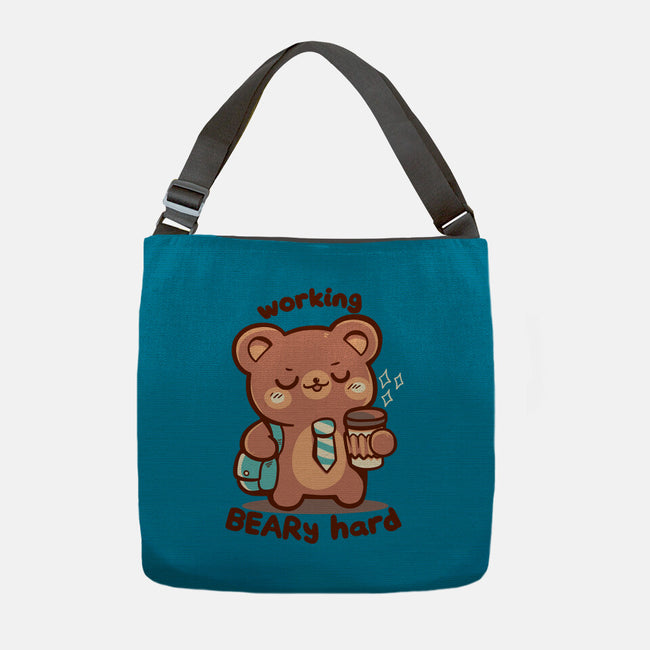 Working Beary Hard-None-Adjustable Tote-Bag-TechraNova