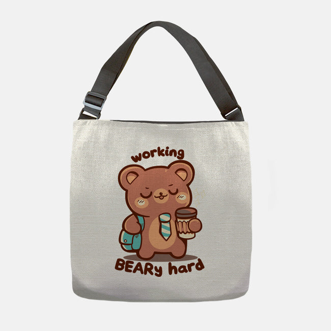 Working Beary Hard-None-Adjustable Tote-Bag-TechraNova