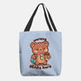Working Beary Hard-None-Basic Tote-Bag-TechraNova