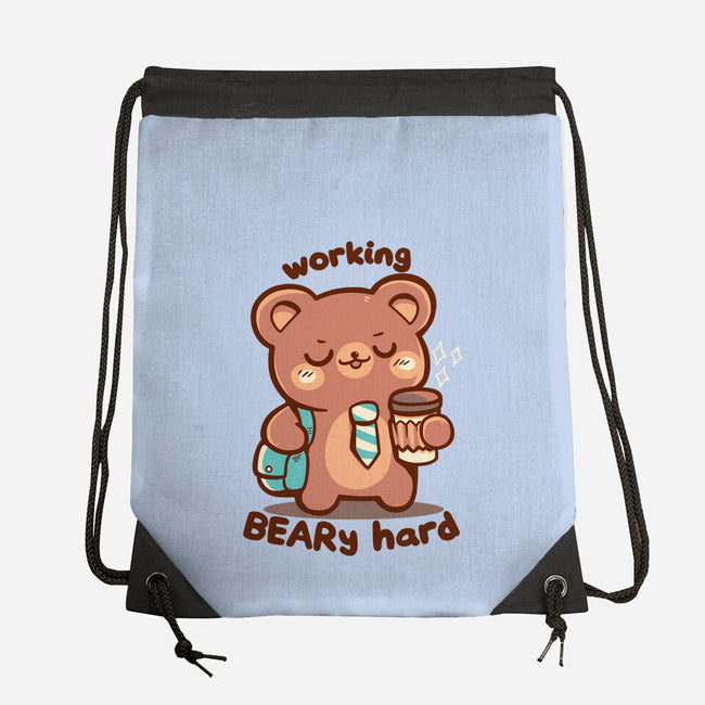 Working Beary Hard-None-Drawstring-Bag-TechraNova