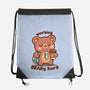 Working Beary Hard-None-Drawstring-Bag-TechraNova