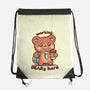 Working Beary Hard-None-Drawstring-Bag-TechraNova