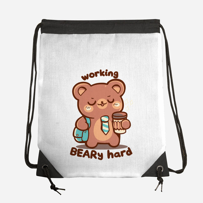 Working Beary Hard-None-Drawstring-Bag-TechraNova