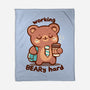 Working Beary Hard-None-Fleece-Blanket-TechraNova