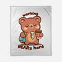 Working Beary Hard-None-Fleece-Blanket-TechraNova