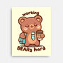 Working Beary Hard-None-Stretched-Canvas-TechraNova