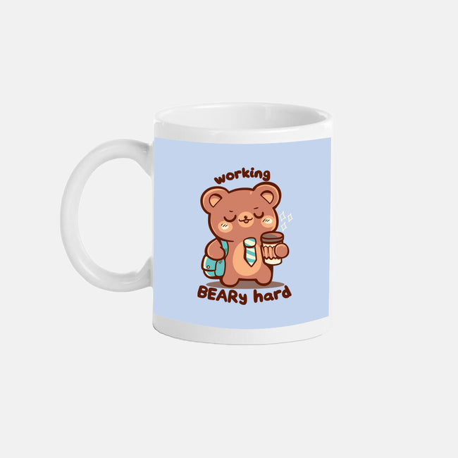 Working Beary Hard-None-Mug-Drinkware-TechraNova