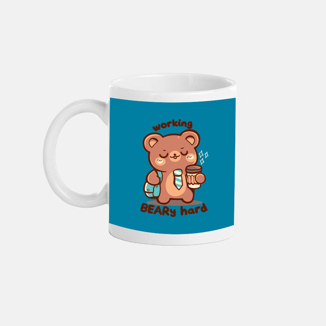 Working Beary Hard-None-Mug-Drinkware-TechraNova