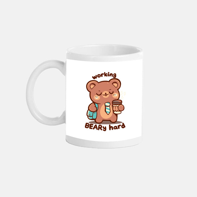 Working Beary Hard-None-Mug-Drinkware-TechraNova