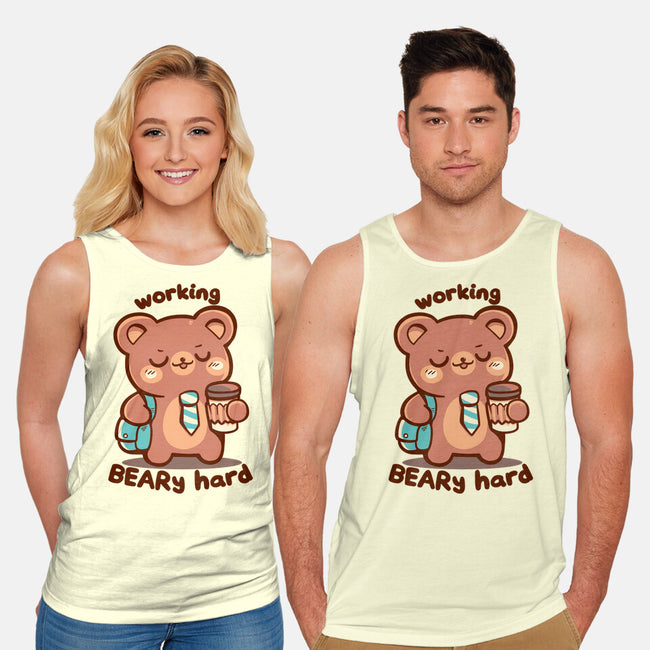 Working Beary Hard-Unisex-Basic-Tank-TechraNova