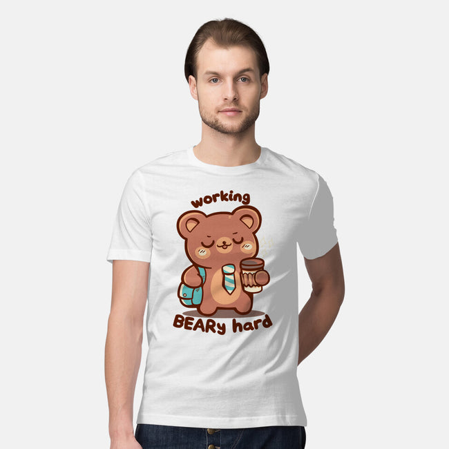Working Beary Hard-Mens-Premium-Tee-TechraNova
