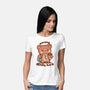 Working Beary Hard-Womens-Basic-Tee-TechraNova