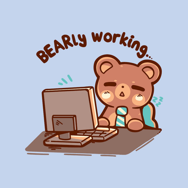 Bearly Working-None-Glossy-Sticker-TechraNova