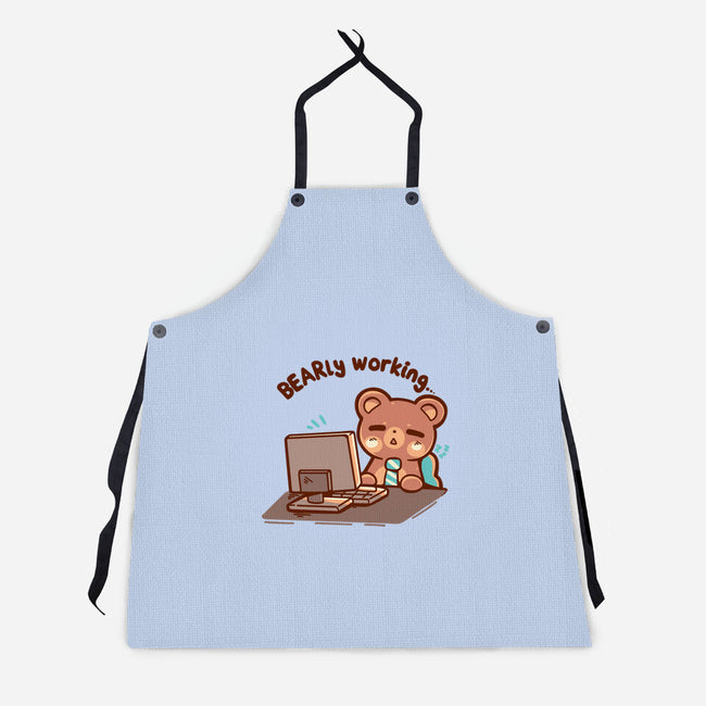 Bearly Working-Unisex-Kitchen-Apron-TechraNova