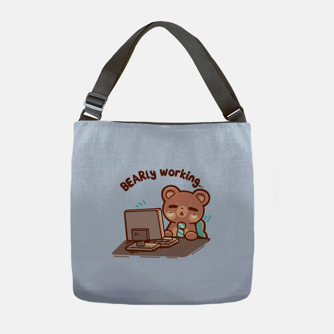 Bearly Working-None-Adjustable Tote-Bag-TechraNova