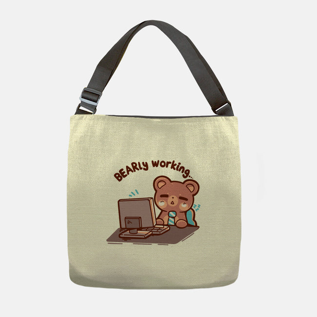 Bearly Working-None-Adjustable Tote-Bag-TechraNova
