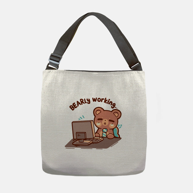 Bearly Working-None-Adjustable Tote-Bag-TechraNova