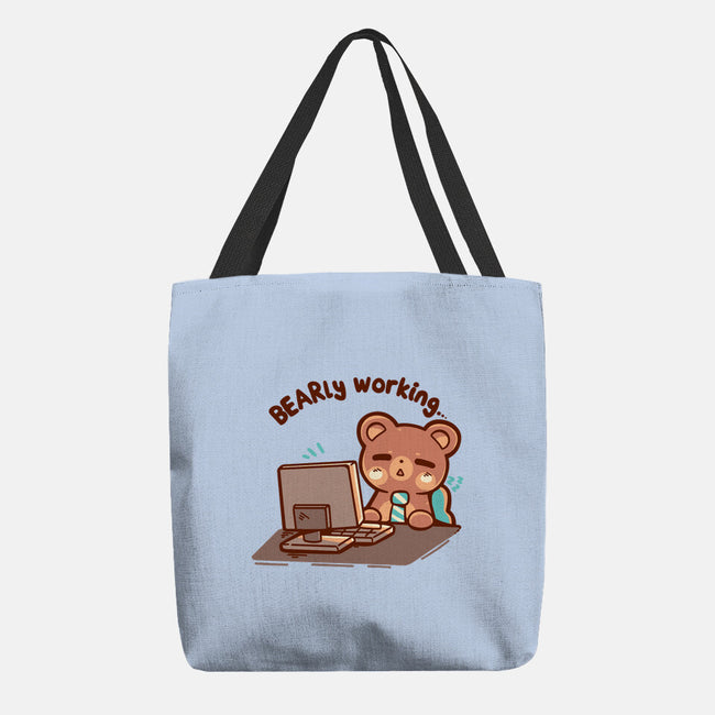 Bearly Working-None-Basic Tote-Bag-TechraNova