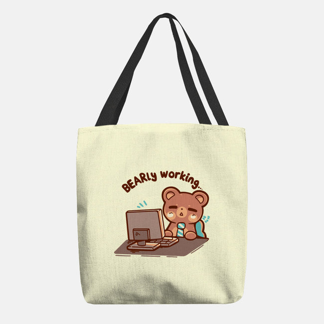 Bearly Working-None-Basic Tote-Bag-TechraNova