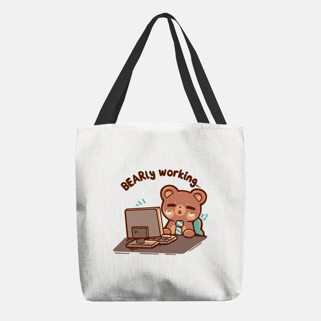 Bearly Working-None-Basic Tote-Bag-TechraNova