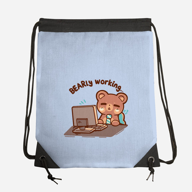 Bearly Working-None-Drawstring-Bag-TechraNova