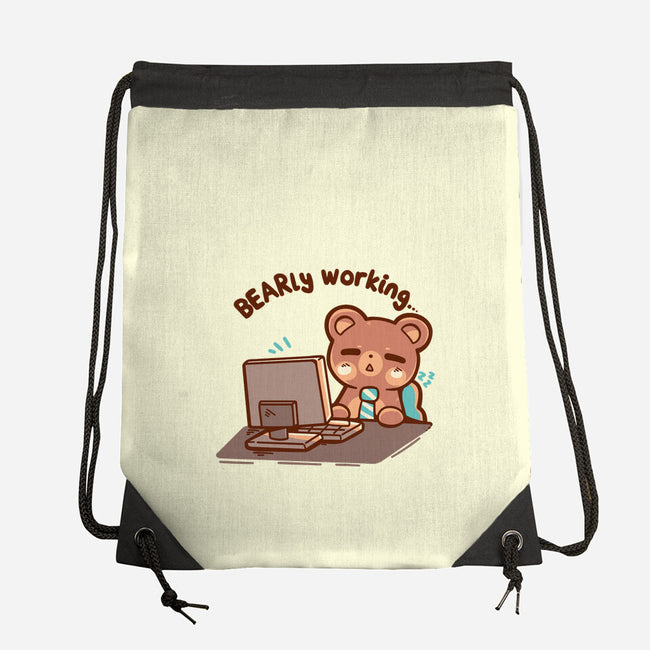 Bearly Working-None-Drawstring-Bag-TechraNova