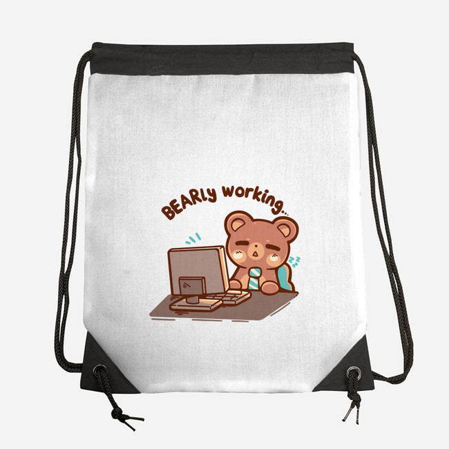 Bearly Working-None-Drawstring-Bag-TechraNova