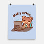 Bearly Working-None-Matte-Poster-TechraNova