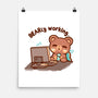 Bearly Working-None-Matte-Poster-TechraNova