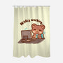 Bearly Working-None-Polyester-Shower Curtain-TechraNova
