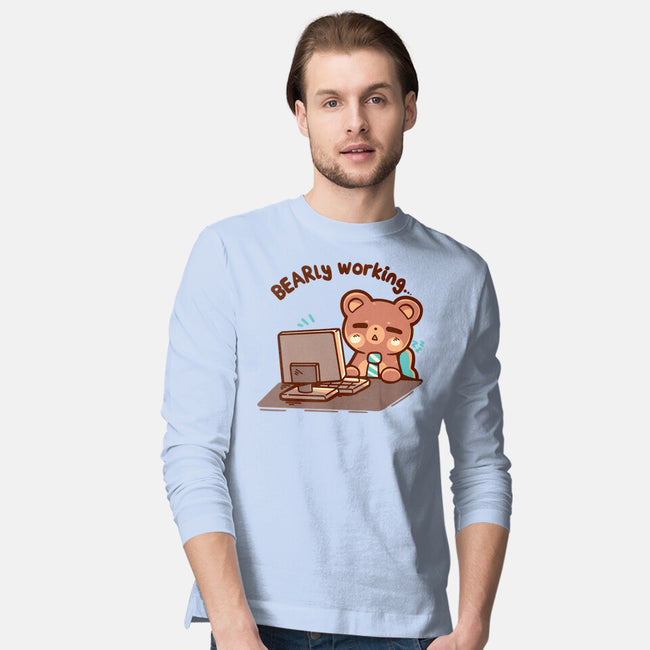Bearly Working-Mens-Long Sleeved-Tee-TechraNova