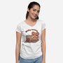 Bearly Working-Womens-V-Neck-Tee-TechraNova