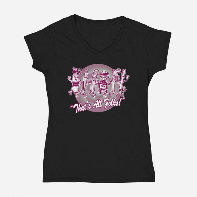 Into The Sunset-Womens-V-Neck-Tee-palmstreet
