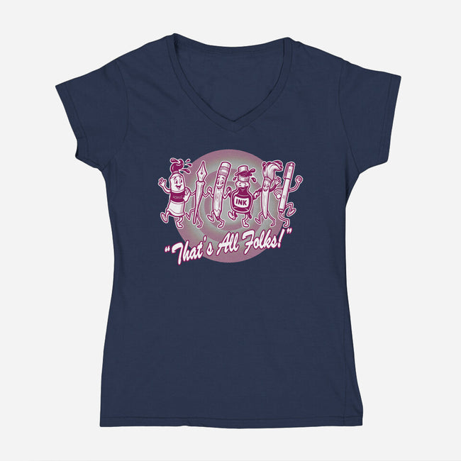 Into The Sunset-Womens-V-Neck-Tee-palmstreet