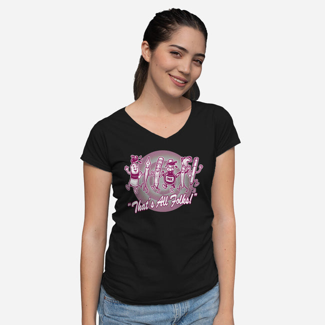 Into The Sunset-Womens-V-Neck-Tee-palmstreet