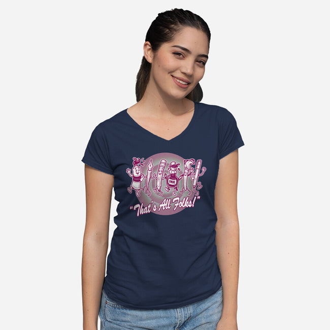 Into The Sunset-Womens-V-Neck-Tee-palmstreet