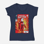 Amazing Santa-Womens-V-Neck-Tee-zascanauta