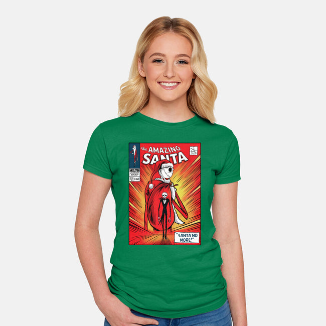 Amazing Santa-Womens-Fitted-Tee-zascanauta