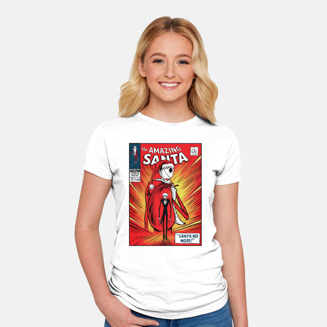 Amazing Santa-Womens-Fitted-Tee-zascanauta