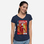 Amazing Santa-Womens-V-Neck-Tee-zascanauta