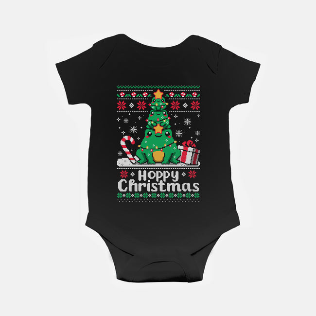 Hoppy Christmas Tree Frog-Baby-Basic-Onesie-NemiMakeit
