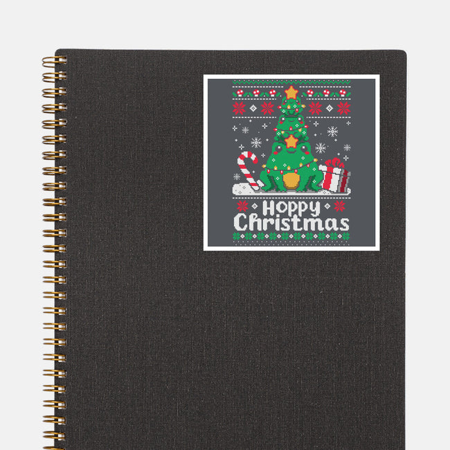 Hoppy Christmas Tree Frog-None-Glossy-Sticker-NemiMakeit