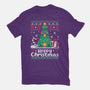 Hoppy Christmas Tree Frog-Womens-Basic-Tee-NemiMakeit