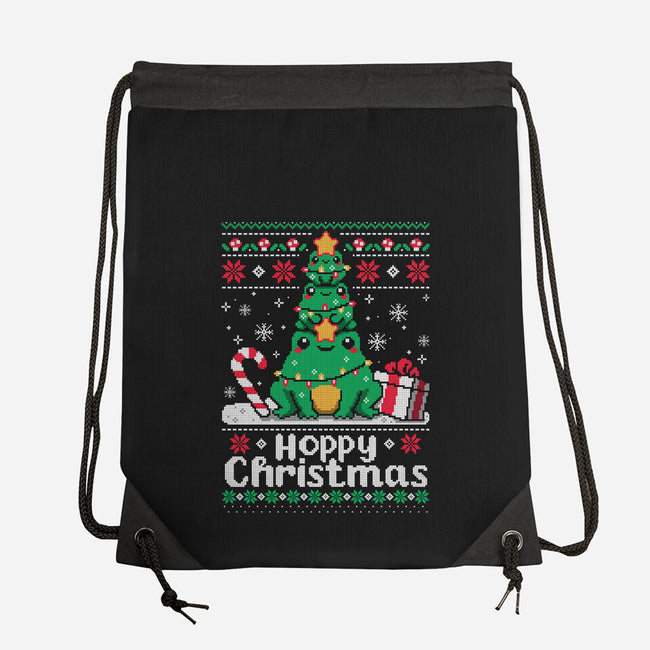 Hoppy Christmas Tree Frog-None-Drawstring-Bag-NemiMakeit