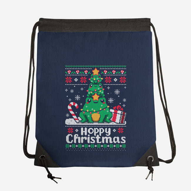 Hoppy Christmas Tree Frog-None-Drawstring-Bag-NemiMakeit