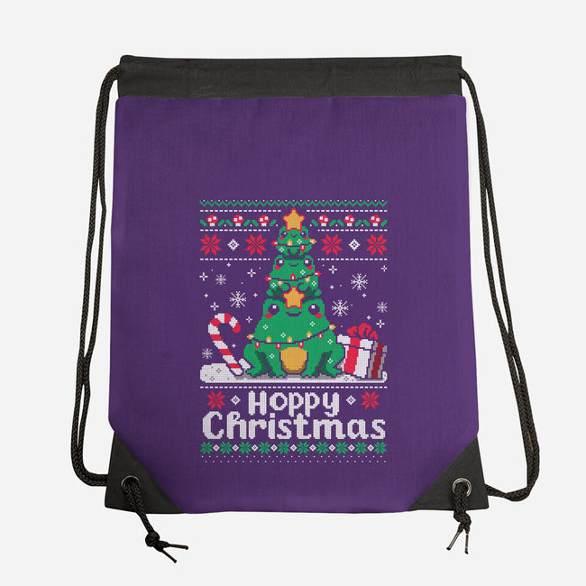 Hoppy Christmas Tree Frog-None-Drawstring-Bag-NemiMakeit