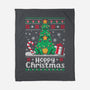 Hoppy Christmas Tree Frog-None-Fleece-Blanket-NemiMakeit